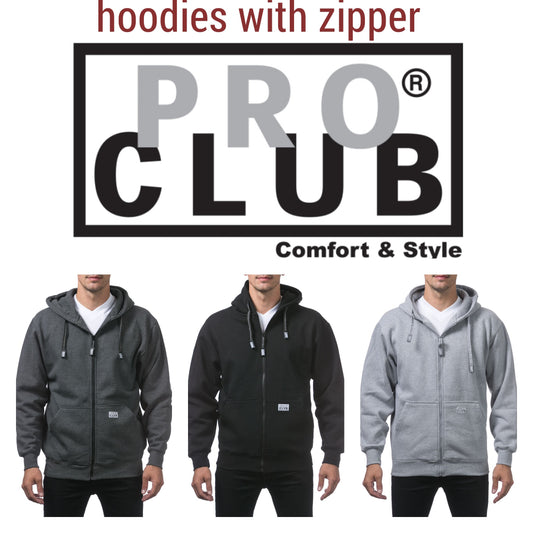 PRO CLUB Hoodie with Zipper