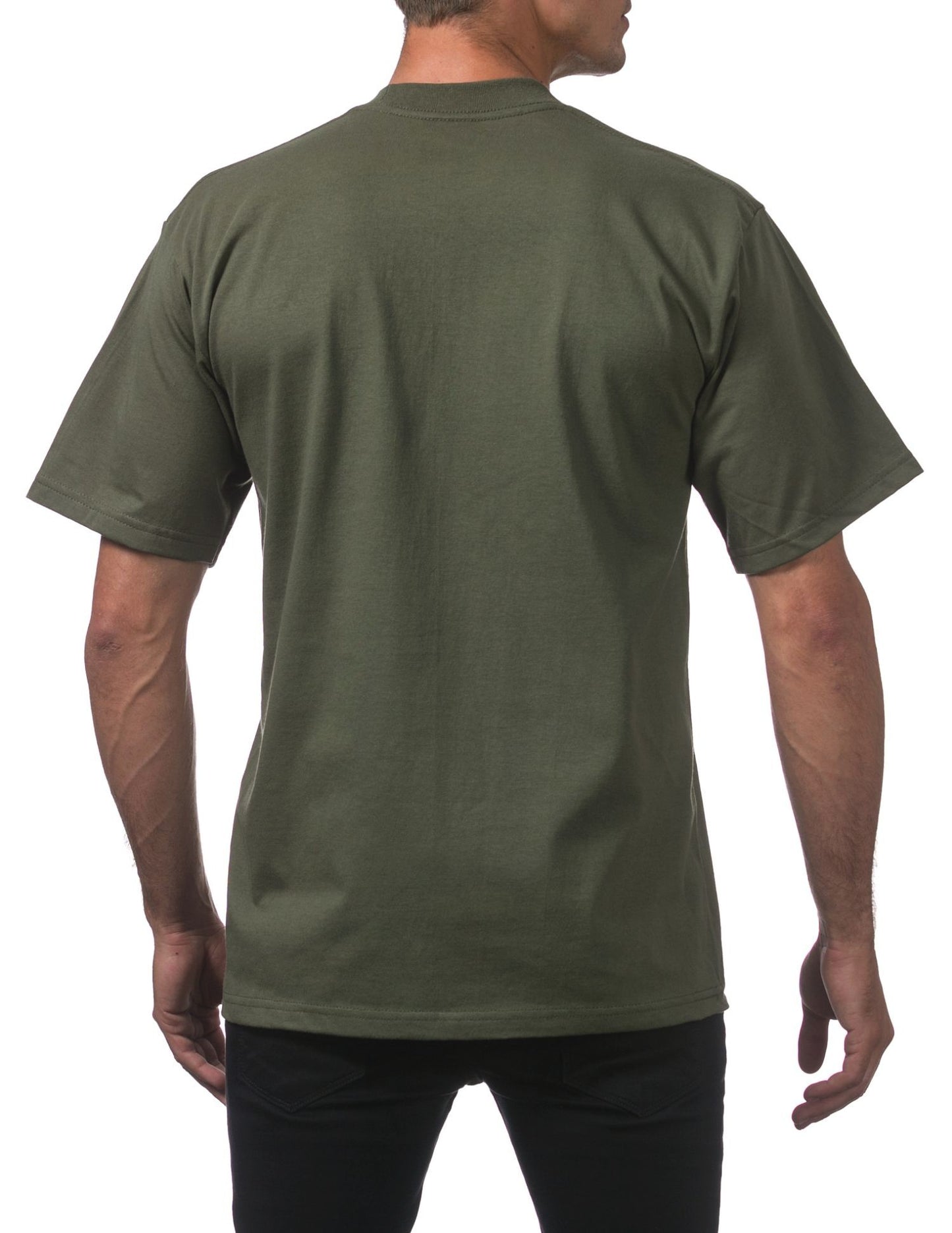 PRO CLUB Heavy Weight Short Sleeve T-shirt (Olive Green)