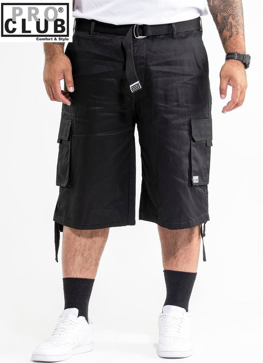 PRO CLUB Twill Cargo Cotton Shorts