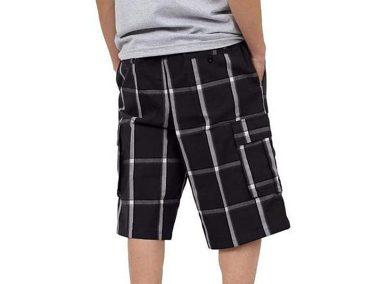SHAKA WEAR checker plaid cargo shorts