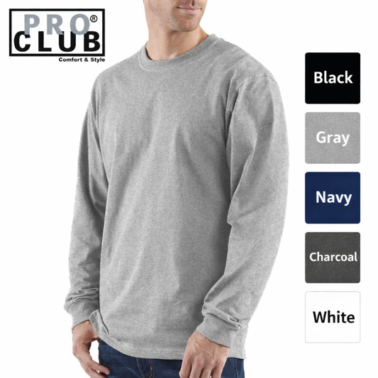 PRO CLUB Heavy Weight LONG SLEEVE T-shirt