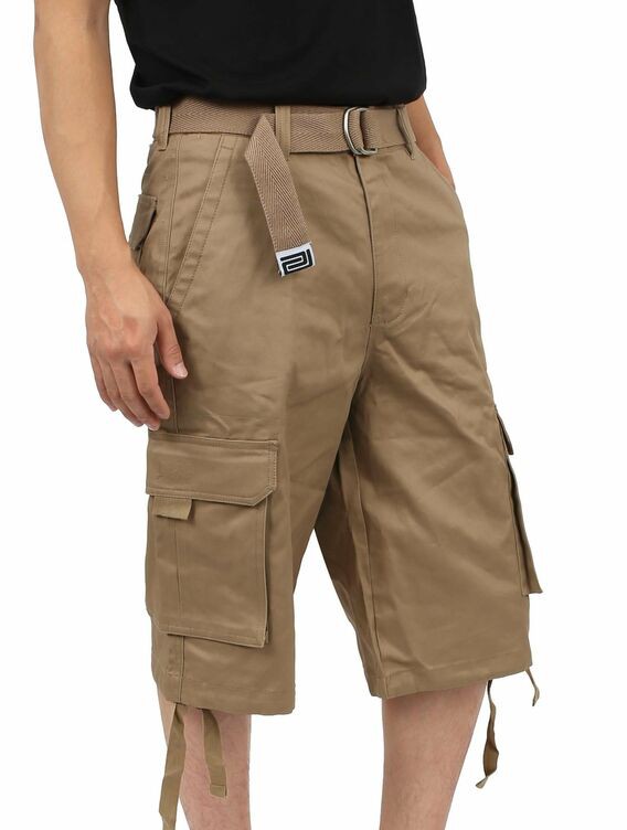 PRO CLUB Twill Cargo Cotton Shorts